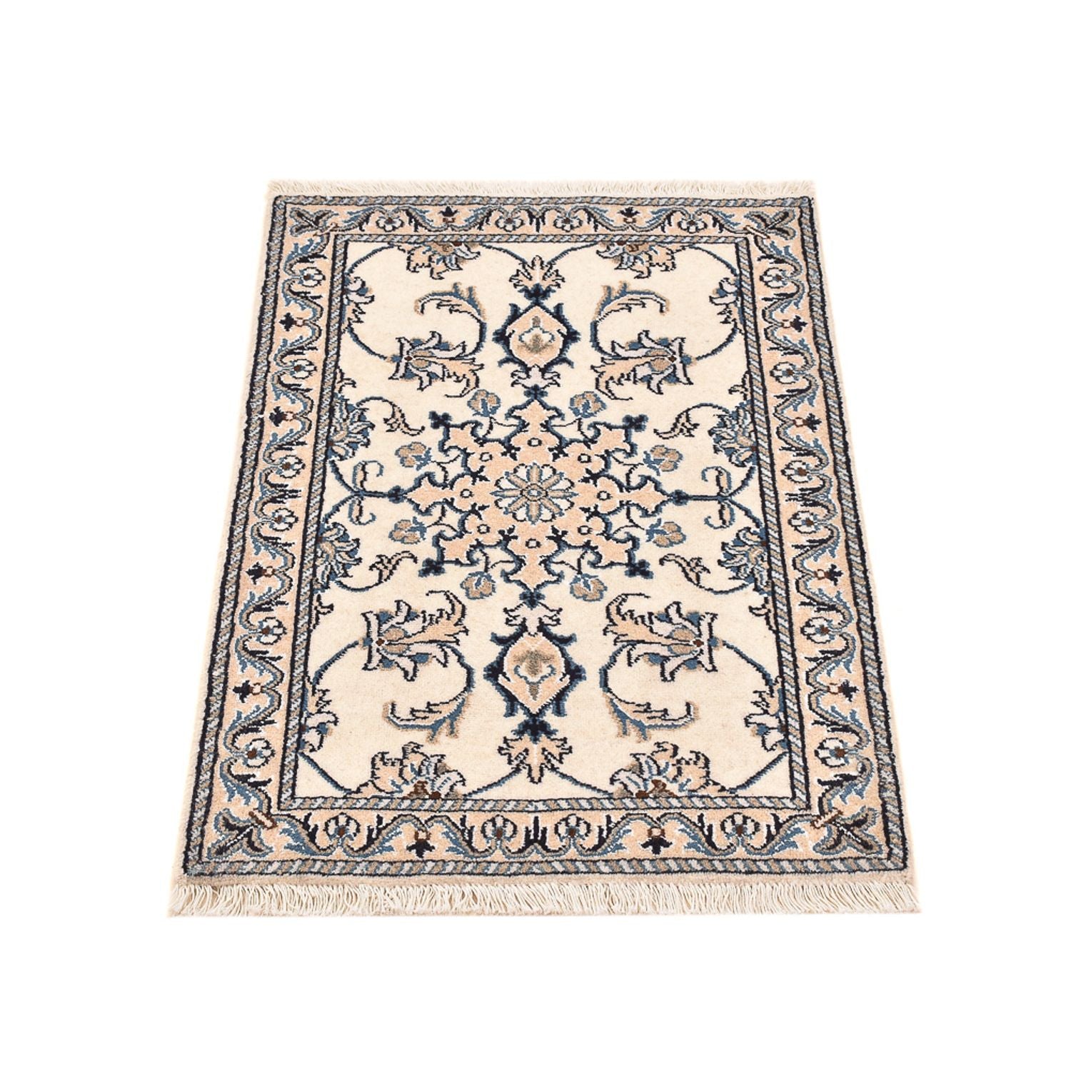 Alfombra persa - Nain - 89 x 60 cm - crema