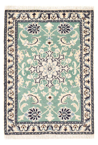 Alfombra persa - Nain - 87 x 60 cm - verde claro