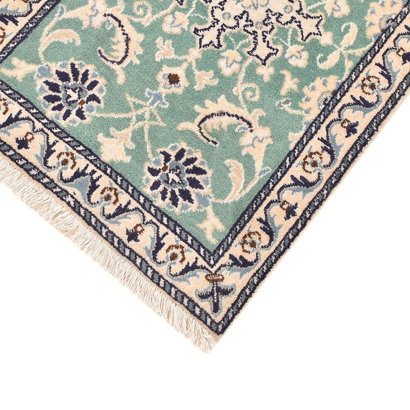 Alfombra persa - Nain - 87 x 60 cm - verde claro