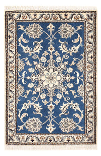 Alfombra persa - Nain - 88 x 60 cm - azul