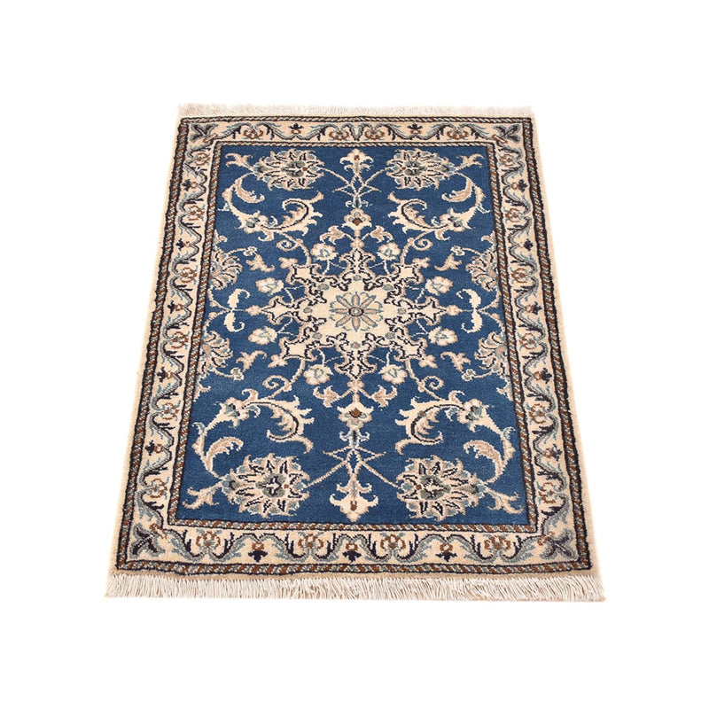 Alfombra persa - Nain - 88 x 60 cm - azul