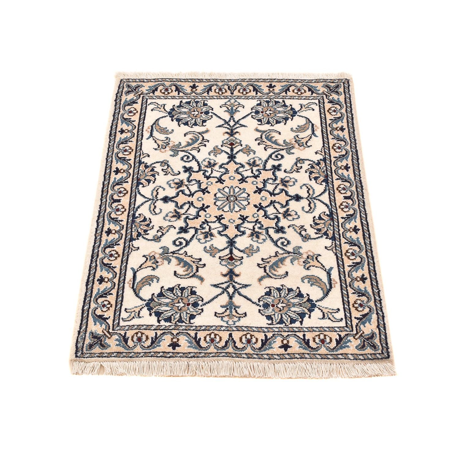 Alfombra persa - Nain - 87 x 60 cm - crema