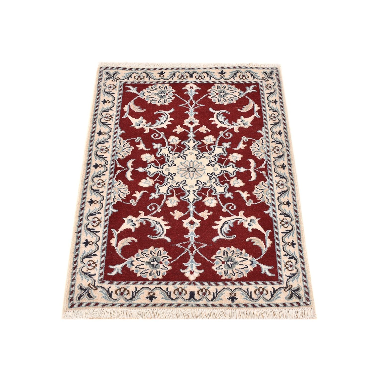 Alfombra persa - Nain - 94 x 60 cm - rojo