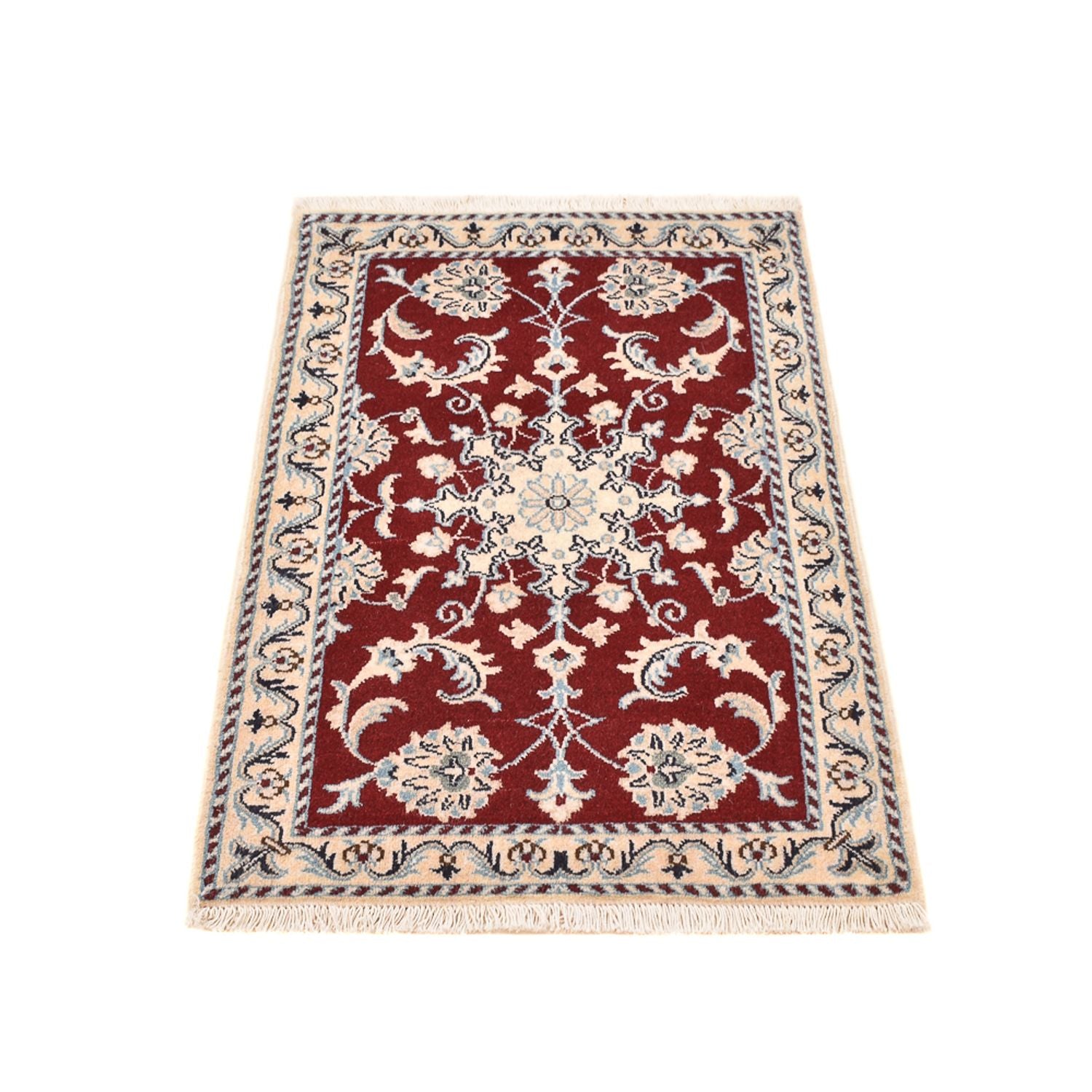 Alfombra persa - Nain - 93 x 61 cm - rojo