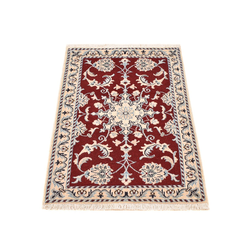 Alfombra persa - Nain - 93 x 61 cm - rojo