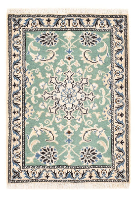 Alfombra persa - Nain - 89 x 60 cm - verde claro