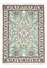Alfombra persa - Nain - 89 x 60 cm - verde claro