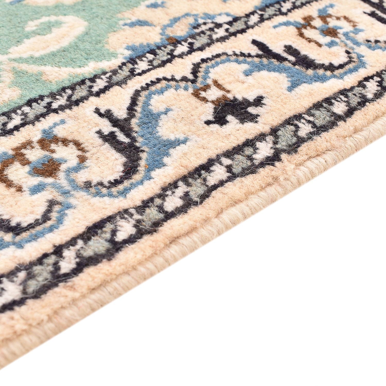 Alfombra persa - Nain - 89 x 60 cm - verde claro