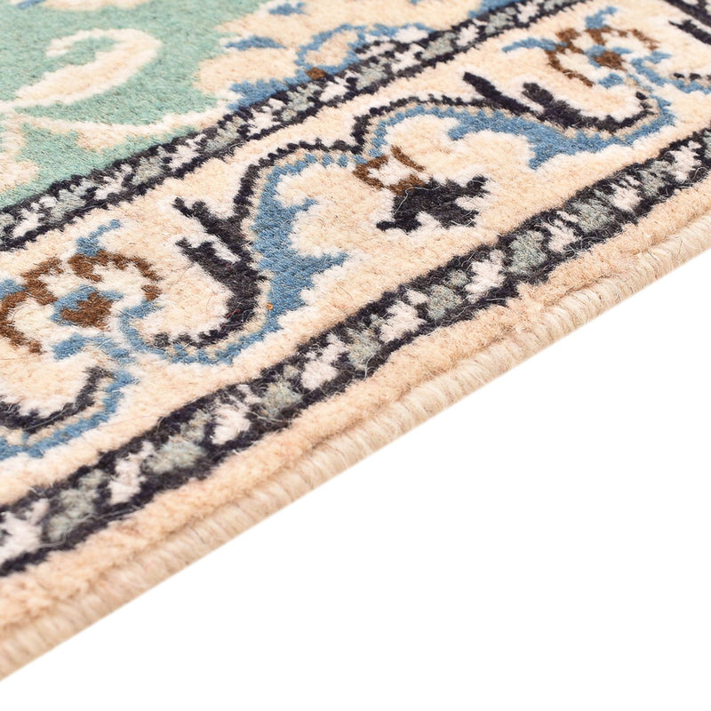 Alfombra persa - Nain - 89 x 60 cm - verde claro