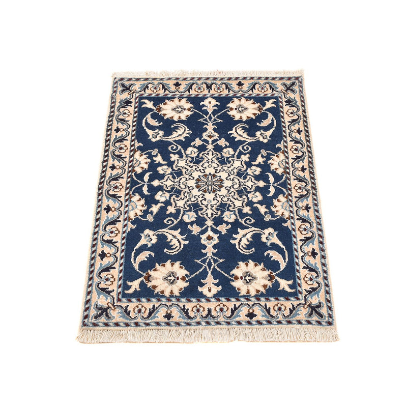 Alfombra persa - Nain - 85 x 60 cm - azul