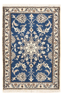Alfombra persa - Nain - 90 x 58 cm - azul