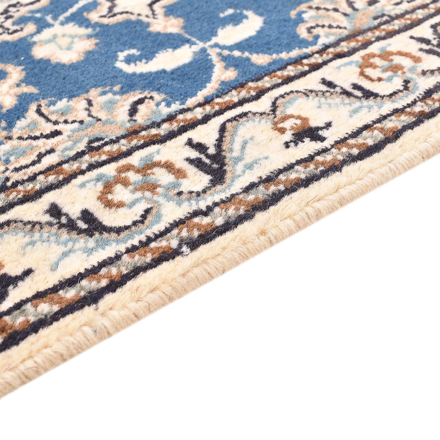 Alfombra persa - Nain - 90 x 58 cm - azul