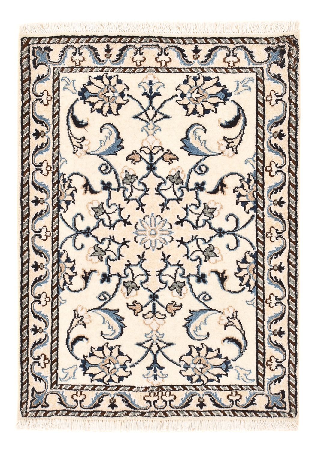 Alfombra persa - Nain - 83 x 58 cm - crema