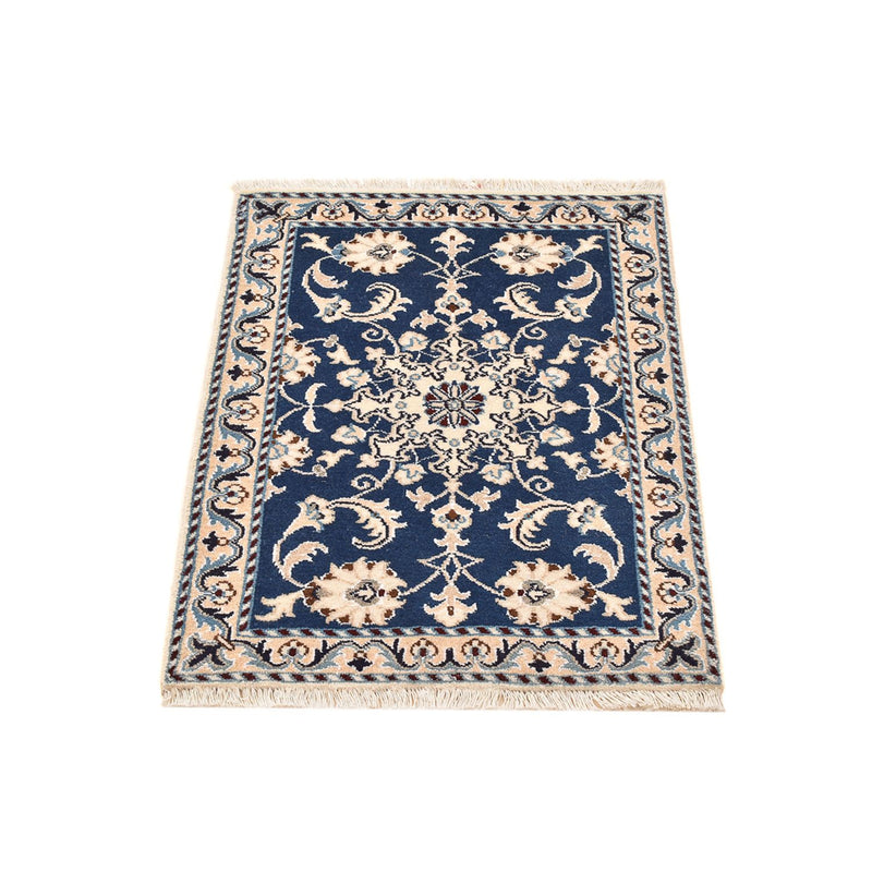 Alfombra persa - Nain - 85 x 60 cm - azul