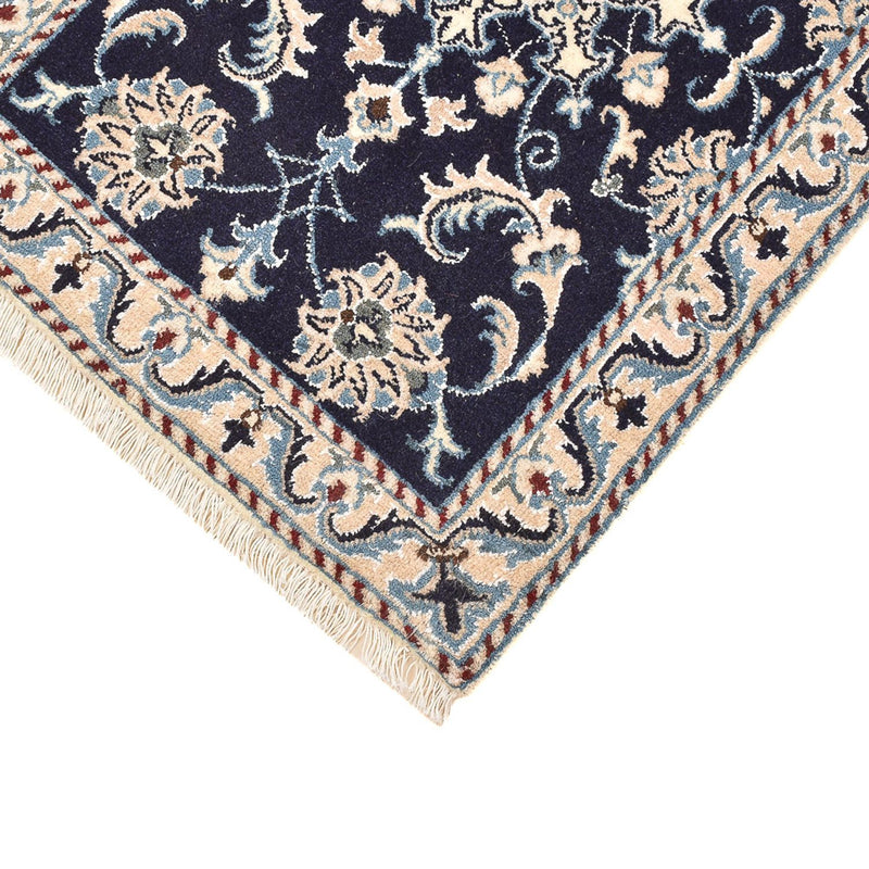 Alfombra persa - Nain - 87 x 56 cm - azul oscuro