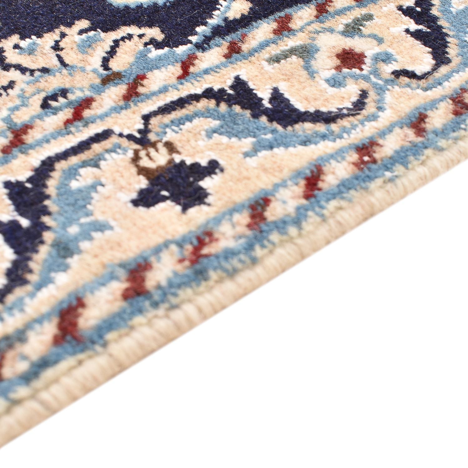 Alfombra persa - Nain - 87 x 56 cm - azul oscuro