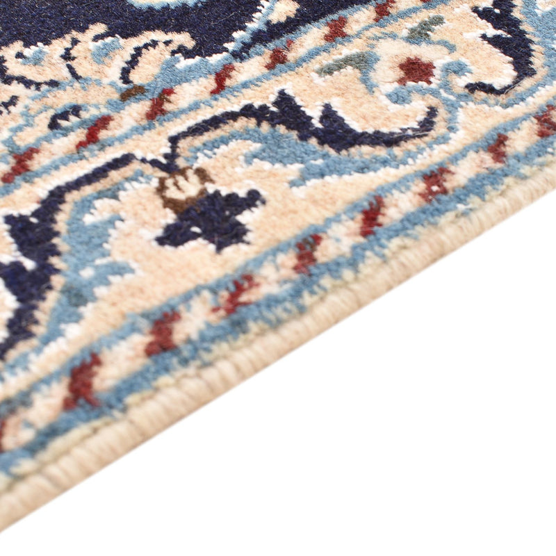 Alfombra persa - Nain - 87 x 56 cm - azul oscuro
