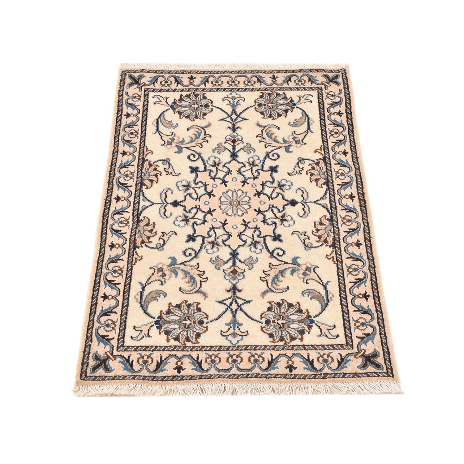 Alfombra persa - Nain - 96 x 60 cm - crema