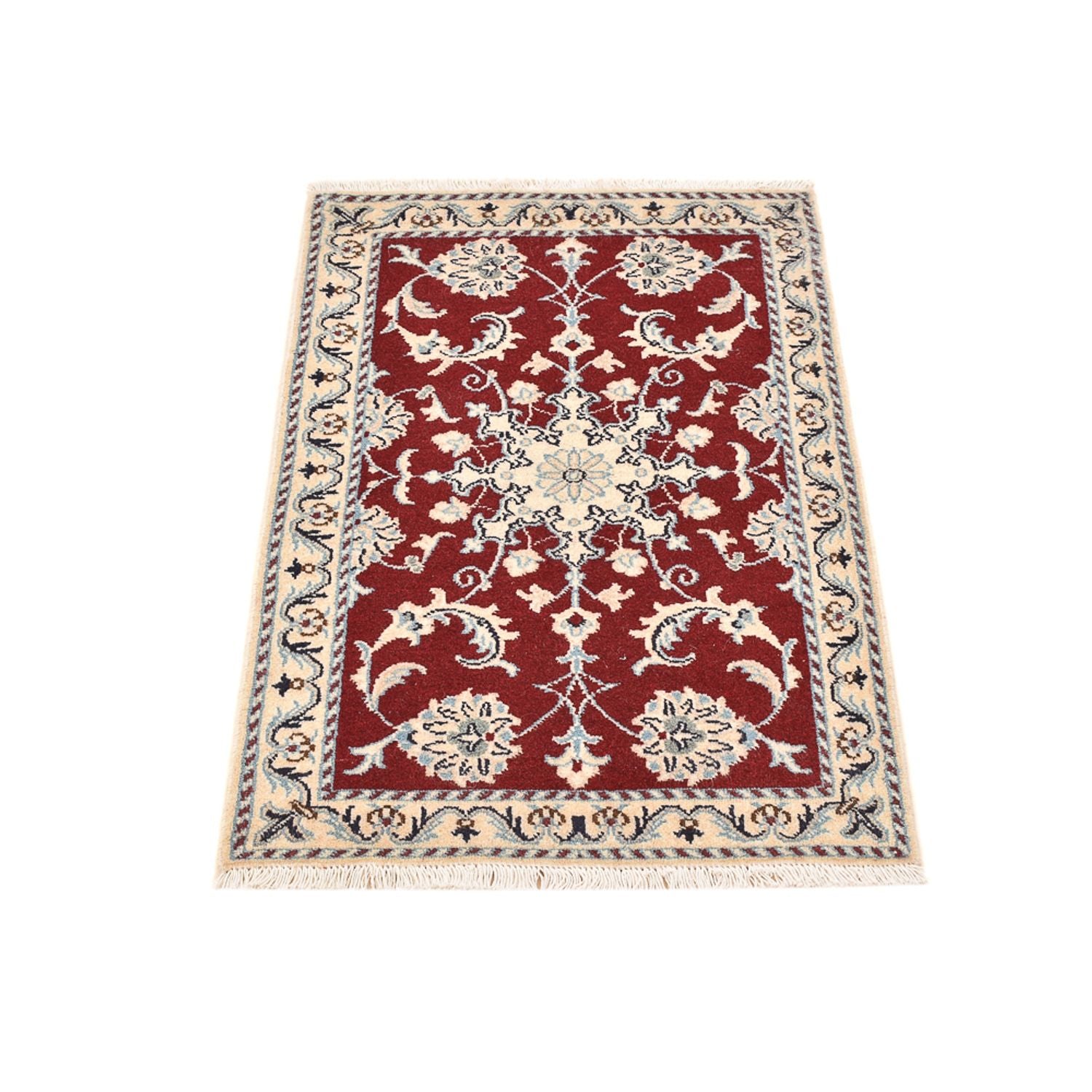 Alfombra persa - Nain - 92 x 59 cm - rojo