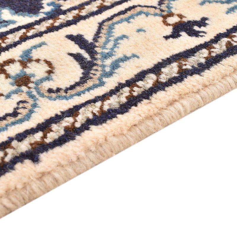 Alfombra persa - Nain - 89 x 60 cm - azul oscuro