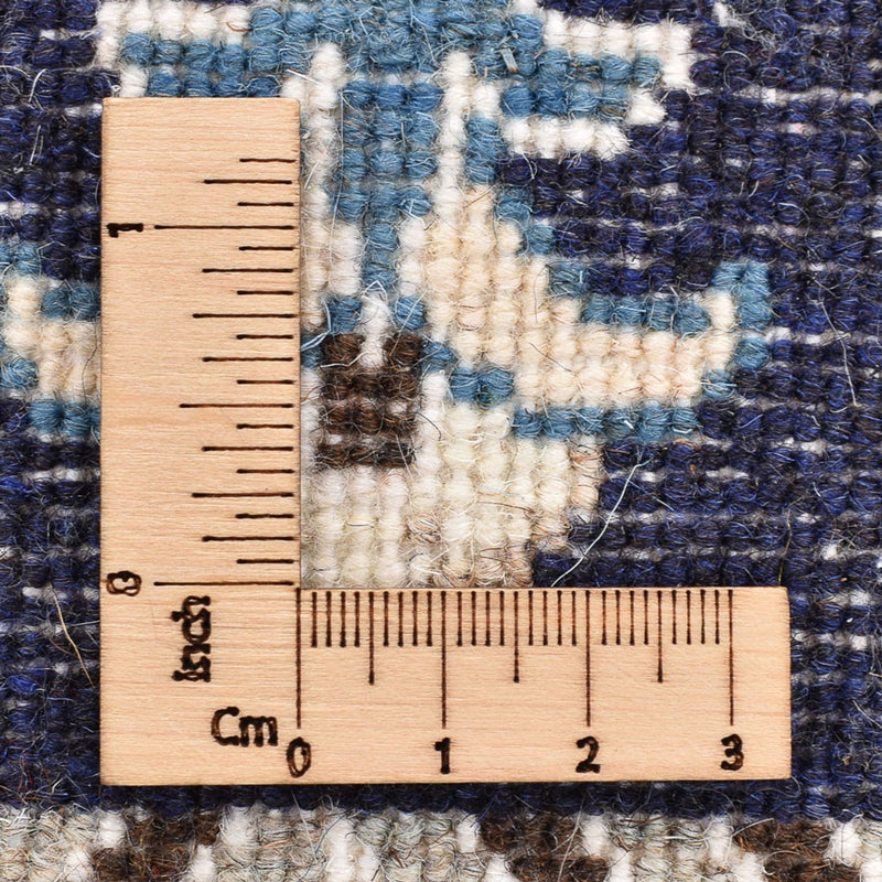 Alfombra persa - Nain - 89 x 60 cm - azul oscuro