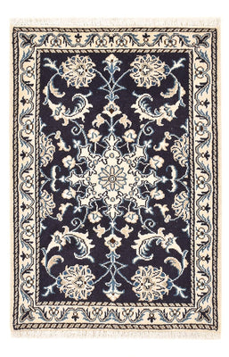 Alfombra persa - Nain - 90 x 60 cm - azul oscuro