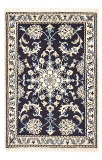 Alfombra persa - Nain - 90 x 60 cm - azul oscuro