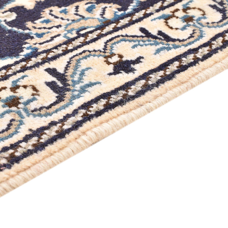 Alfombra persa - Nain - 90 x 60 cm - azul oscuro