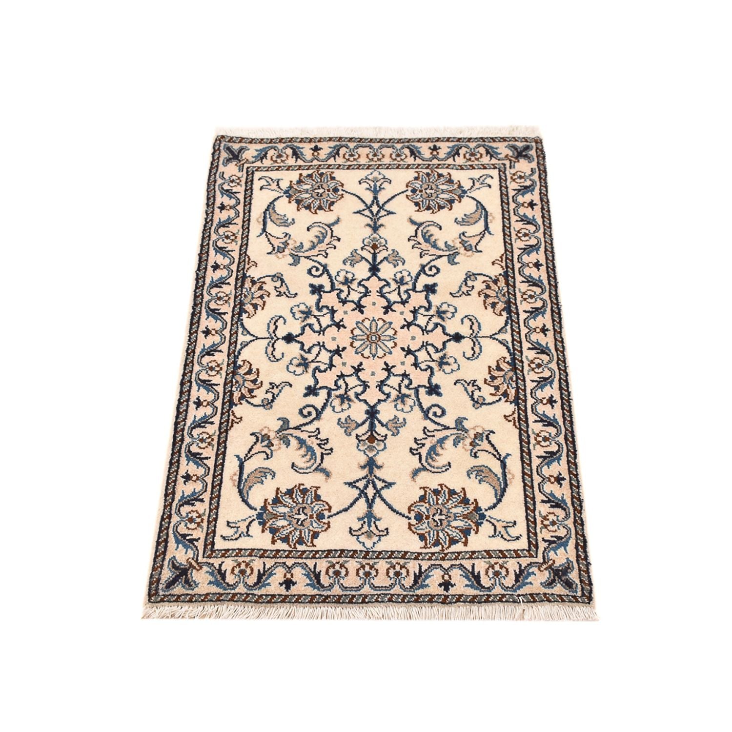 Alfombra persa - Nain - 95 x 60 cm - beige