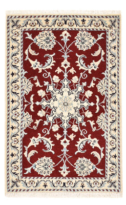 Alfombra persa - Nain - 96 x 61 cm - rojo