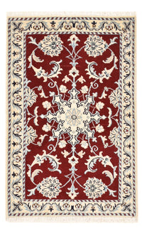 Alfombra persa - Nain - 96 x 61 cm - rojo