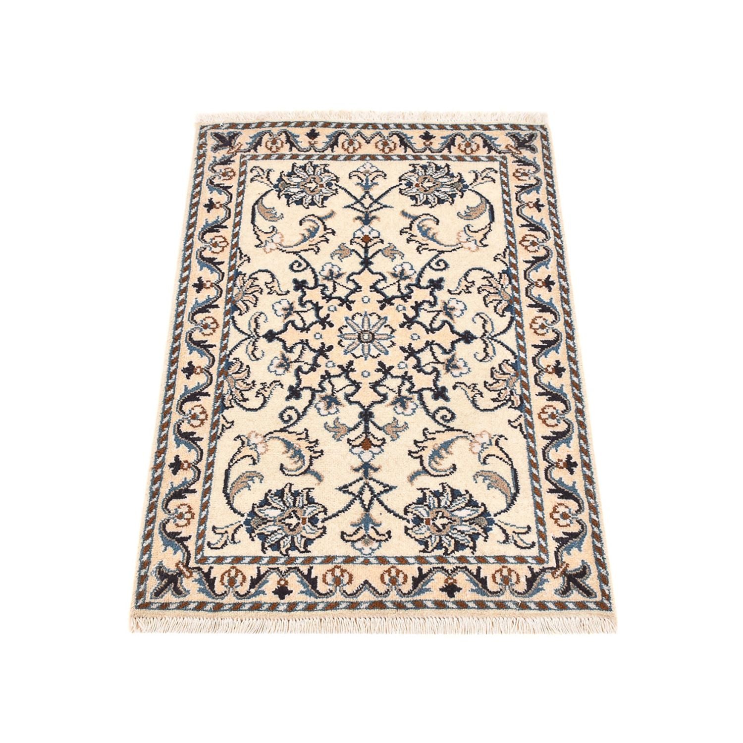 Alfombra persa - Nain - 87 x 58 cm - crema