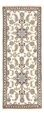 Alfombra de pasillo Alfombra persa - Nain - 208 x 79 cm - blanco