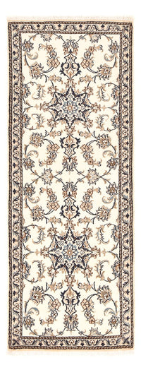 Alfombra de pasillo Alfombra persa - Nain - 208 x 79 cm - blanco