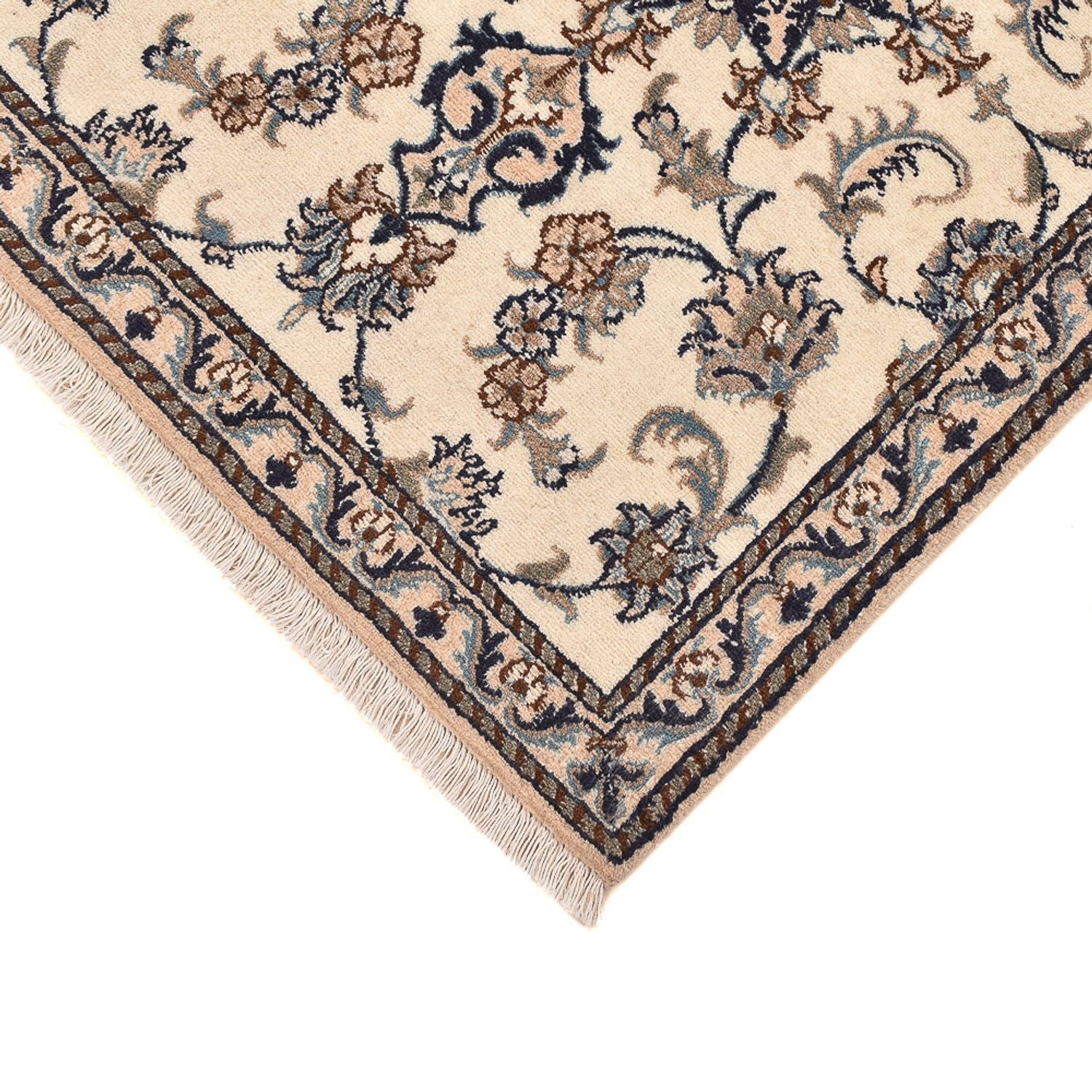 Alfombra de pasillo Alfombra persa - Nain - 208 x 79 cm - blanco