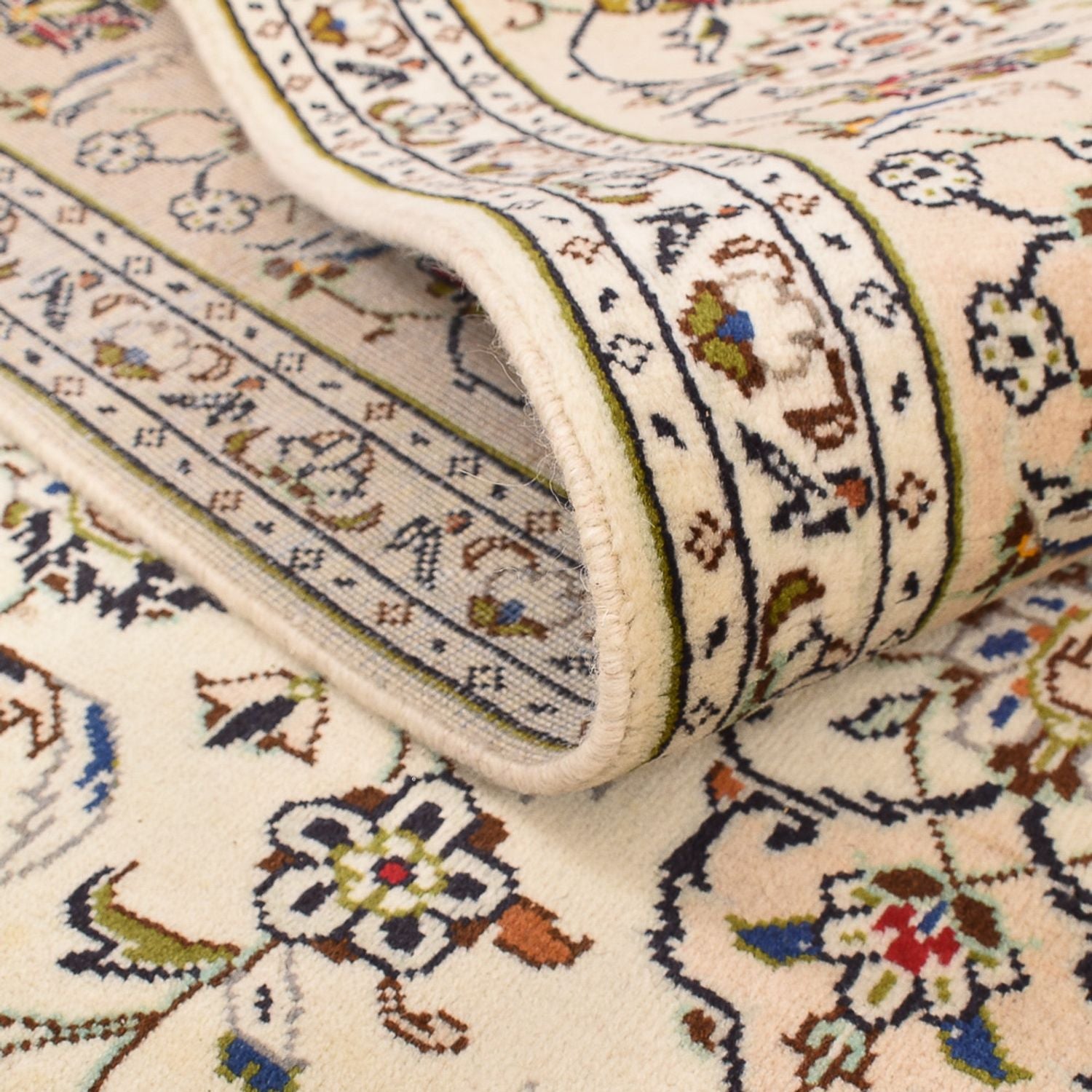 Alfombra persa - Keshan - 290 x 197 cm - beige oscuro