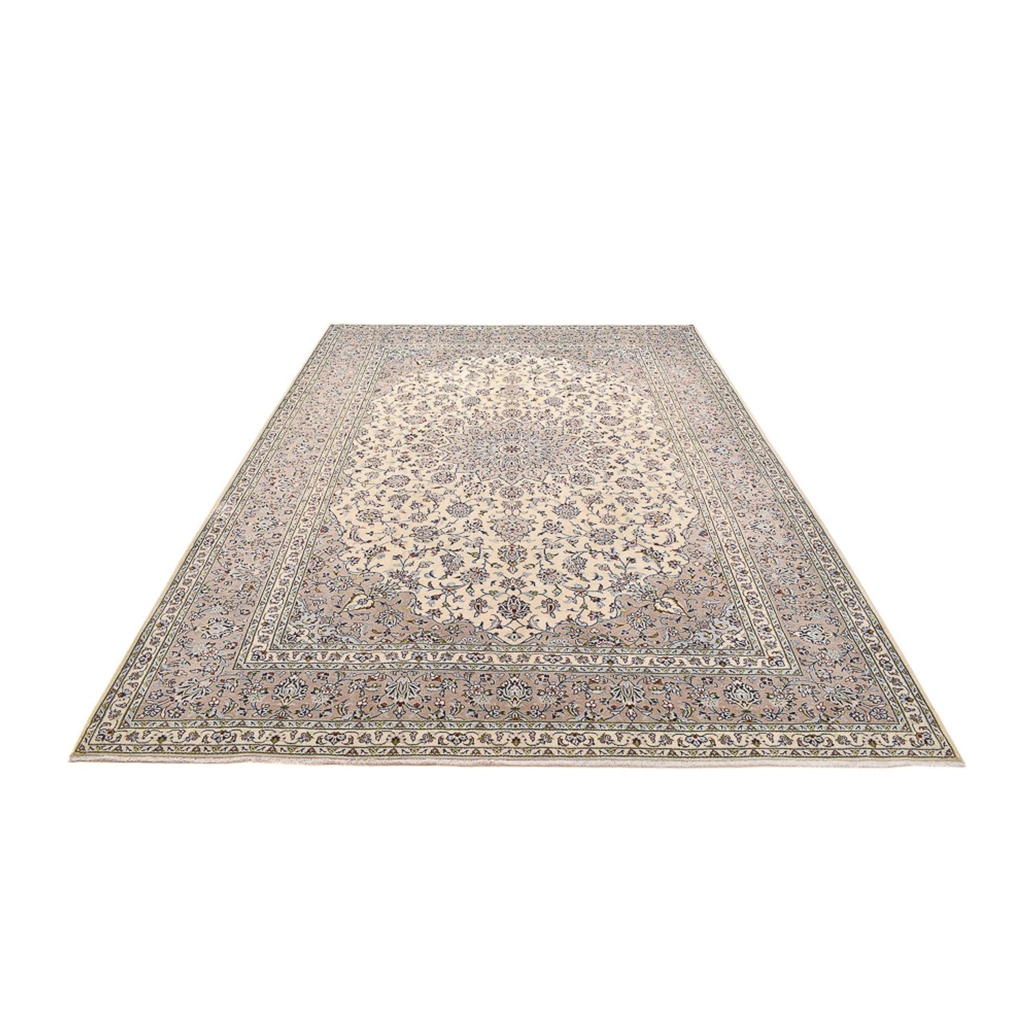Alfombra persa - Keshan - 355 x 245 cm - beige oscuro