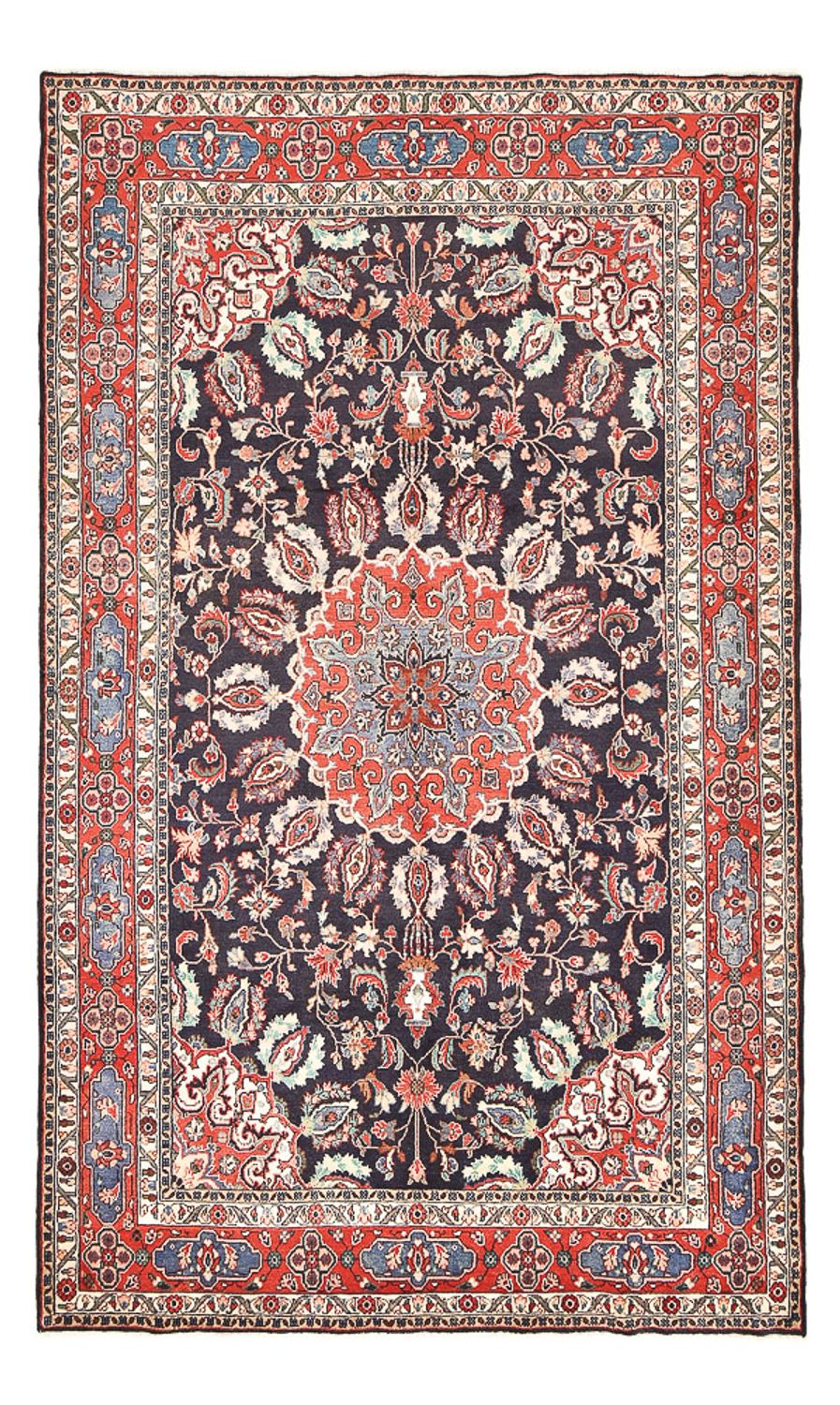 Alfombra persa - Nómada - 340 x 203 cm - rojo oscuro