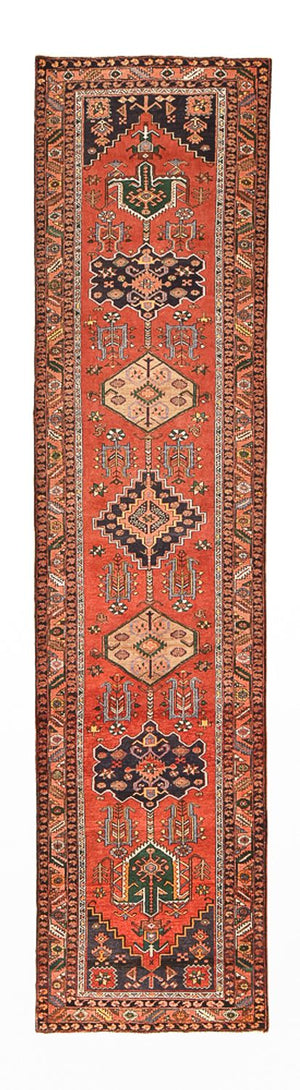 Alfombra de pasillo Alfombra persa - Nómada - 445 x 105 cm - rojo claro