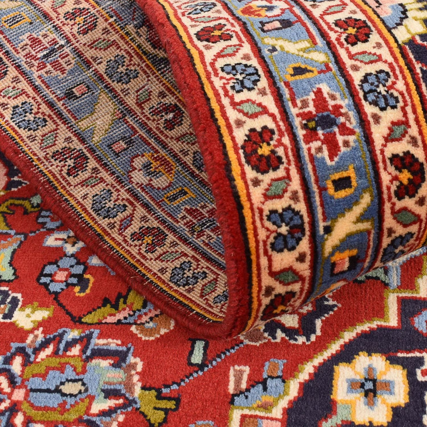 Alfombra de pasillo Alfombra persa - Keshan - 332 x 102 cm - rojo