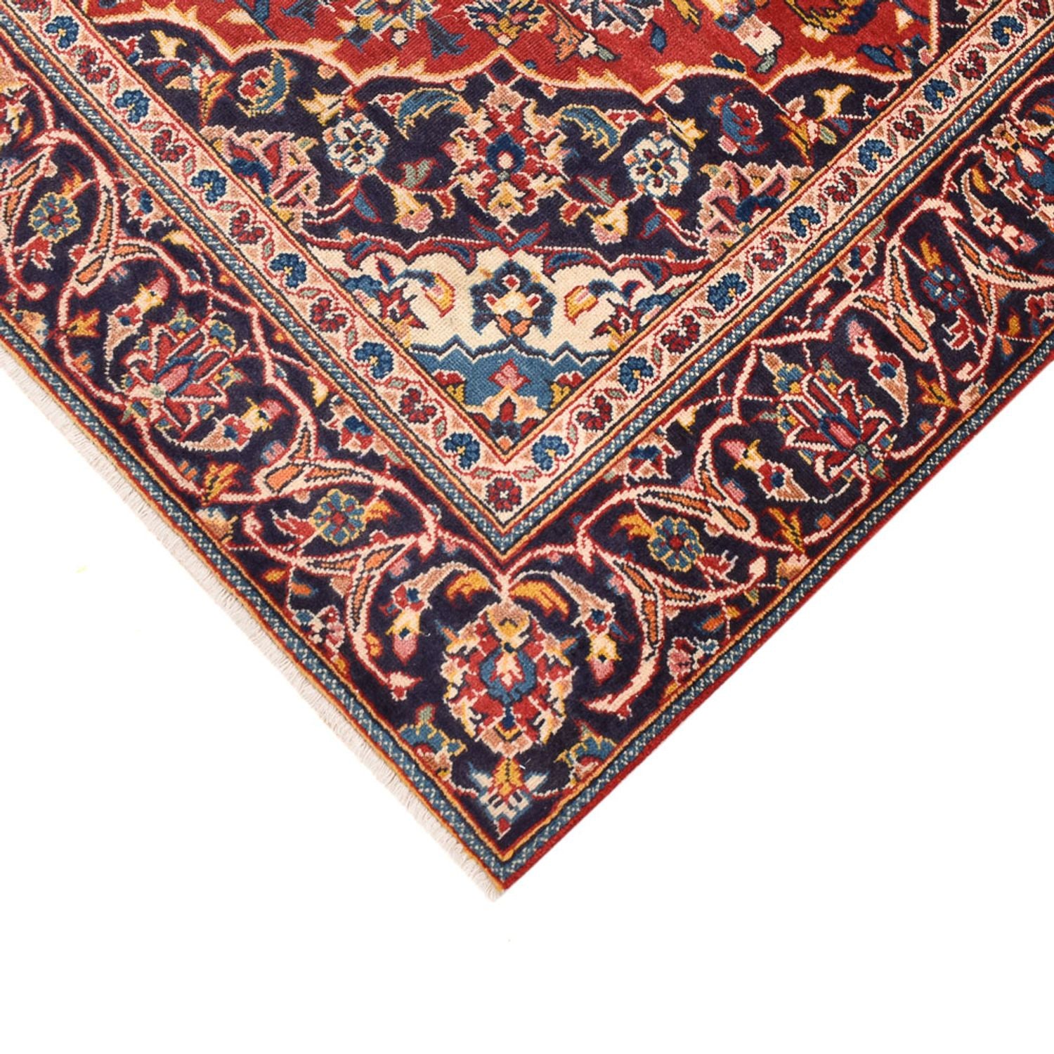 Alfombra persa - Keshan - 243 x 140 cm - rojo
