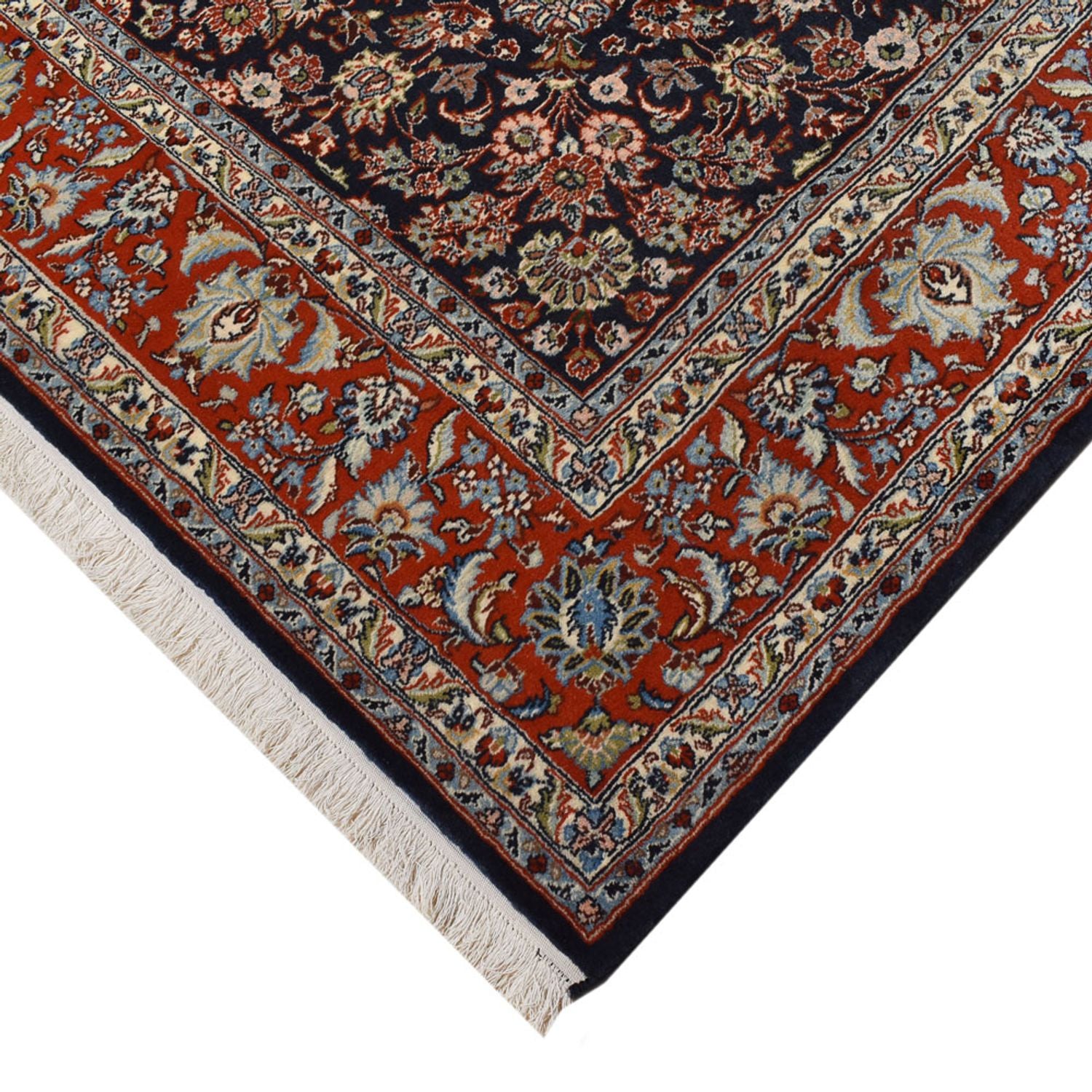 Alfombra persa - Real - 305 x 207 cm - azul oscuro