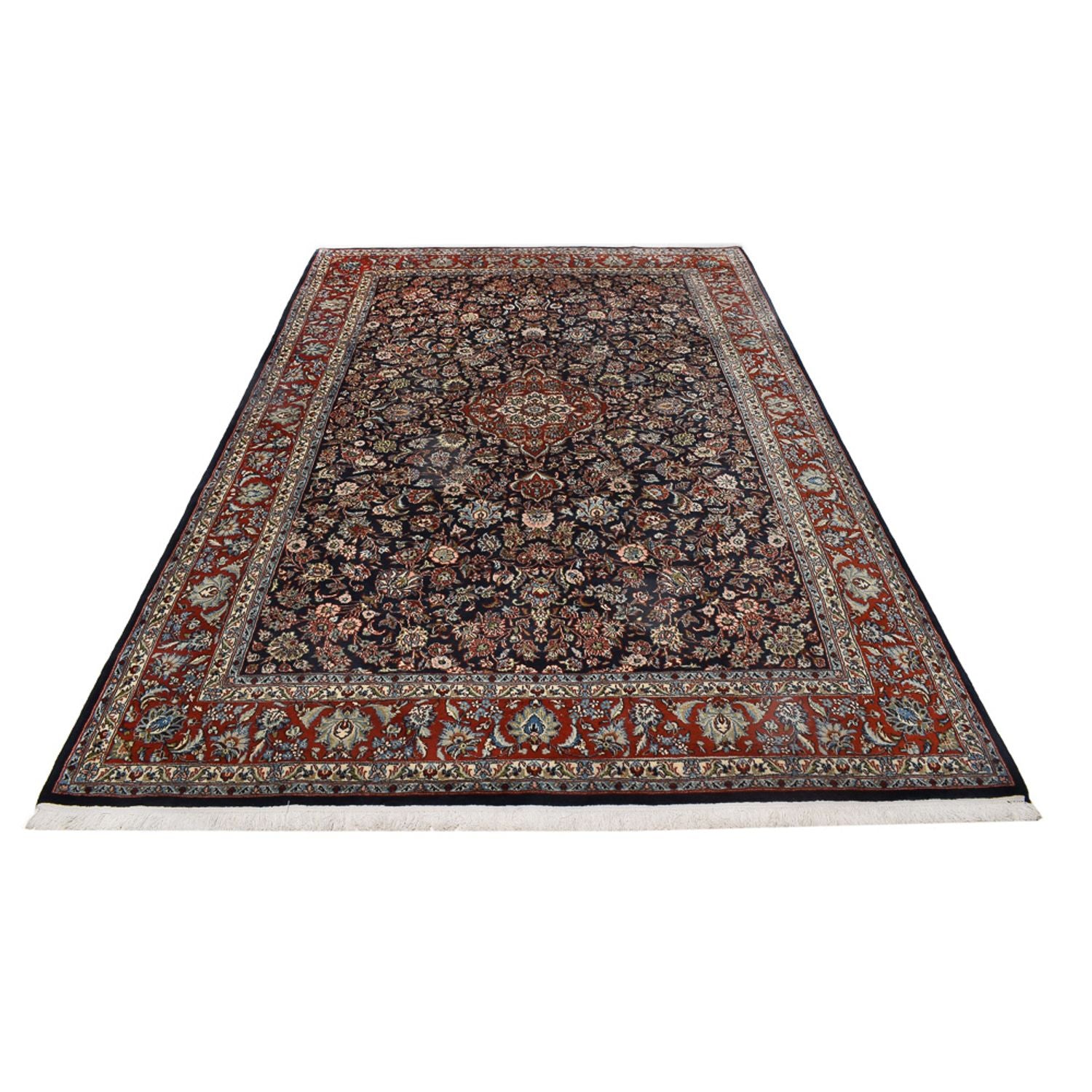 Alfombra persa - Real - 305 x 207 cm - azul oscuro