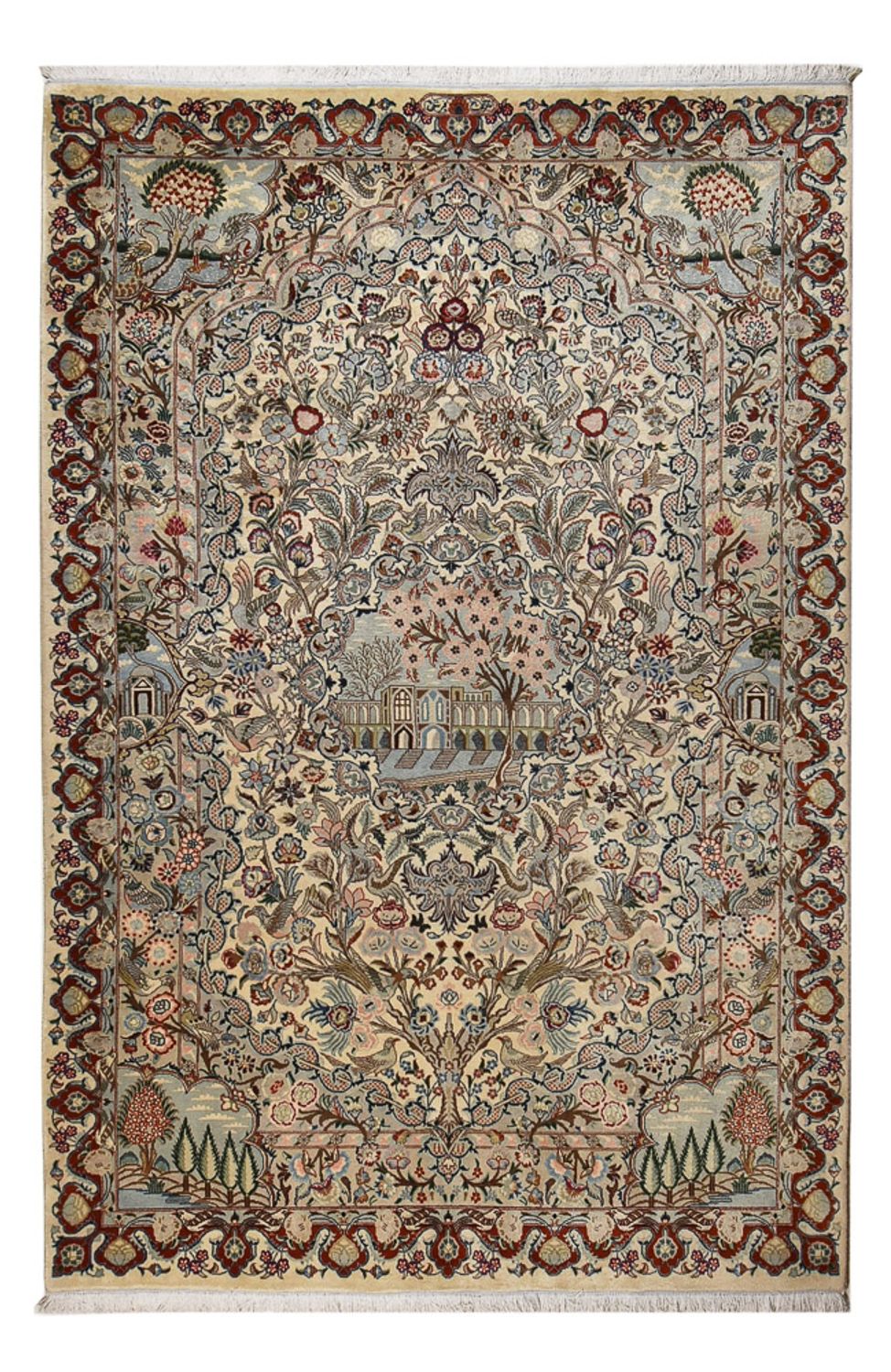 Alfombra persa - Keshan - 301 x 201 cm - arena