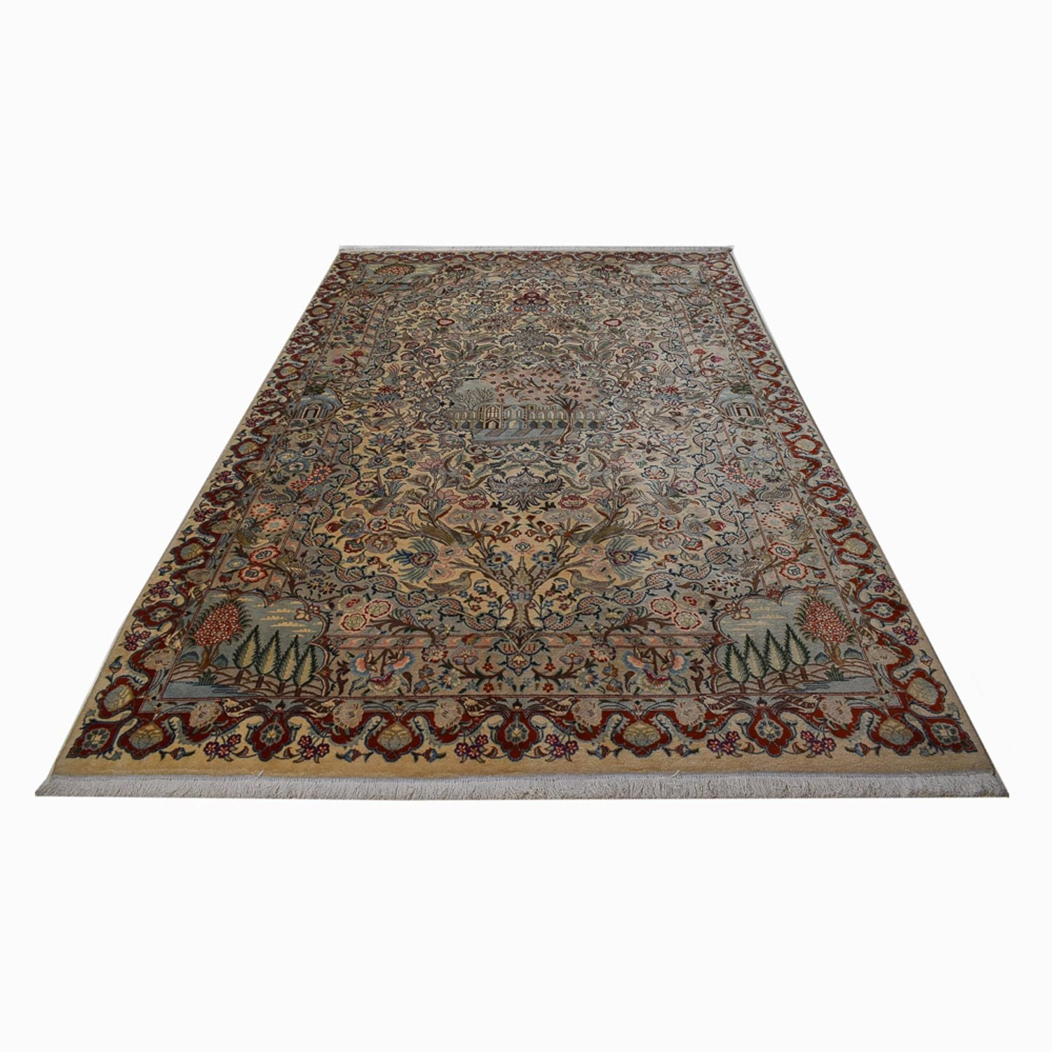 Alfombra persa - Keshan - 301 x 201 cm - arena