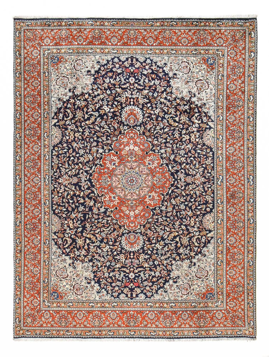 Alfombra persa - Clásica - 346 x 254 cm - azul oscuro