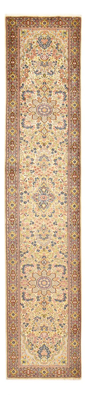 Alfombra de pasillo Alfombra persa - Real - 385 x 79 cm - beige claro