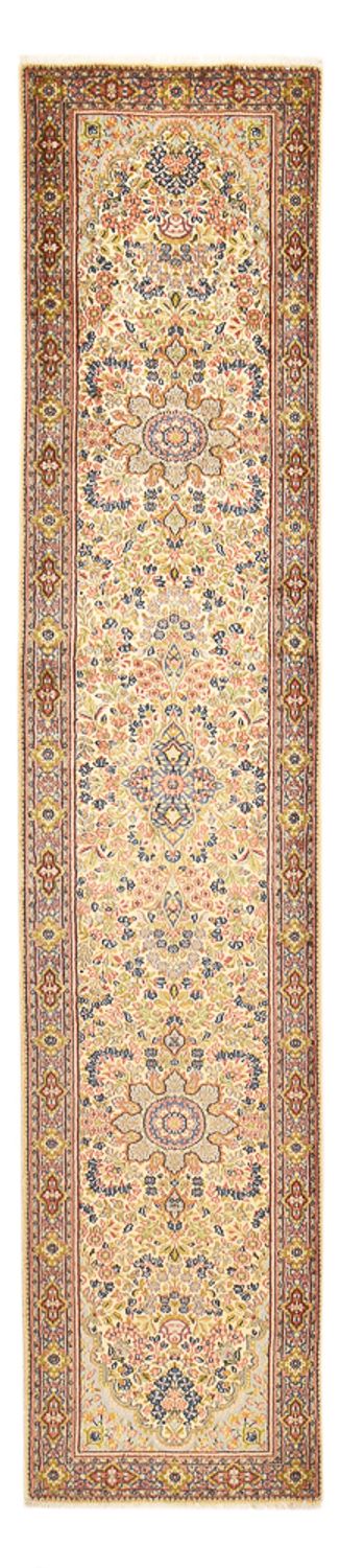 Alfombra de pasillo Alfombra persa - Real - 385 x 79 cm - beige claro