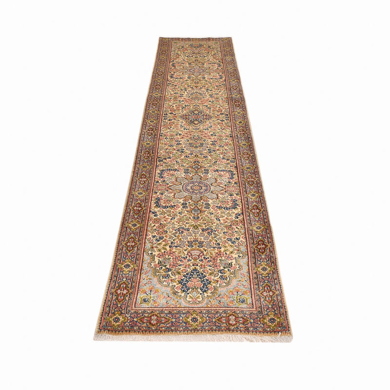 Alfombra de pasillo Alfombra persa - Real - 385 x 79 cm - beige claro