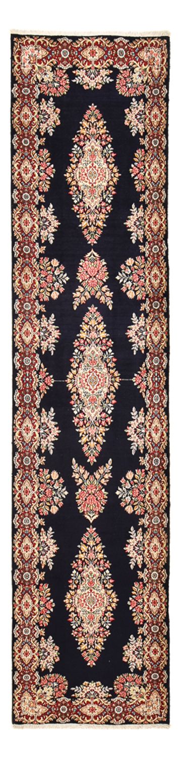 Alfombra de pasillo Alfombra persa - Real - 397 x 93 cm - azul oscuro